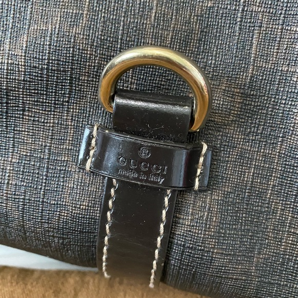 Gucci hobo brown shoulder bag silver hardware coated canvas Joy Bardot - Picture 12 of 14